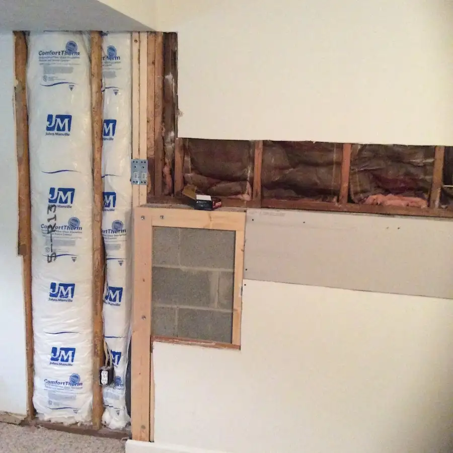 Wall insulation replacement during Structural Drying in Rumson